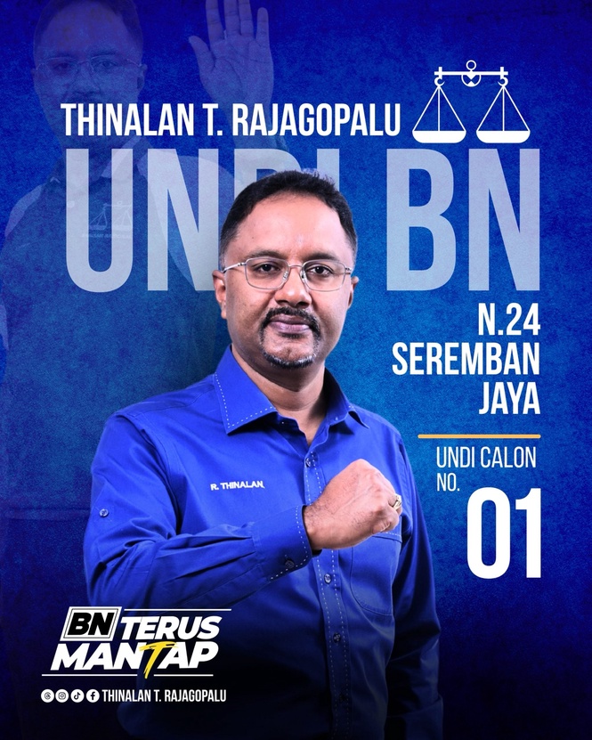 Image from: “Kalau peguam, saya boleh bantu ratusan orang, sebagai YB saya mahu bantu seluruh rakyat sini” – Thinalan umum derma gaji ADUN jika menang
