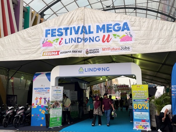 Image from: Satu kaunter, pelbagai info! Kumpul maklumat Skim LINDUNG 24 Jam di Festival iLINDUNGu