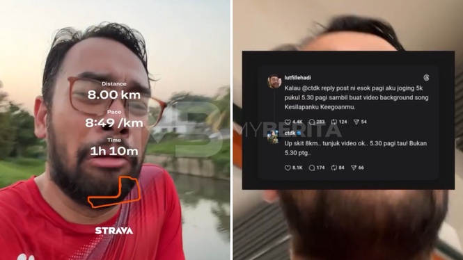 Sahut cabaran TokTi, pemuda lari 8KM seawal subuh