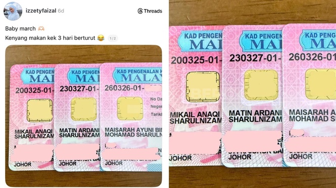 Rezeki ‘Baby March’, tiga anak kongsi tarikh lahir hampir sama
