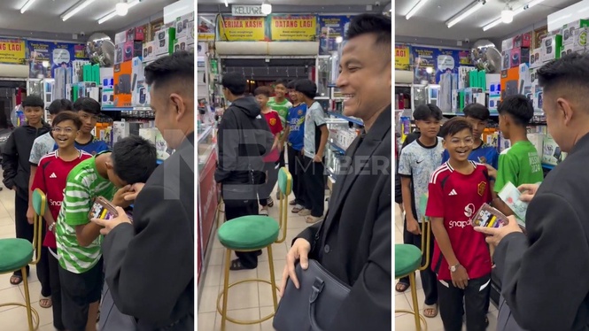 Pak Nil murah hati, lima remaja terima duit raya RM50 seorang