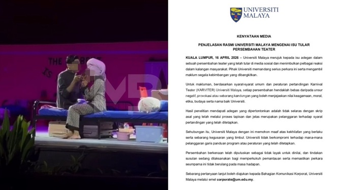 Adegan teater tidak selaras dengan skrip asal - UM
