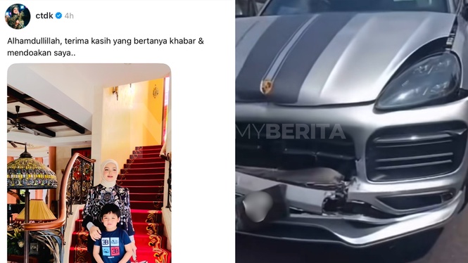 Siti Nurhaliza syukur selamat, hanya alami bengkak kaki selepas kemalangan MEX