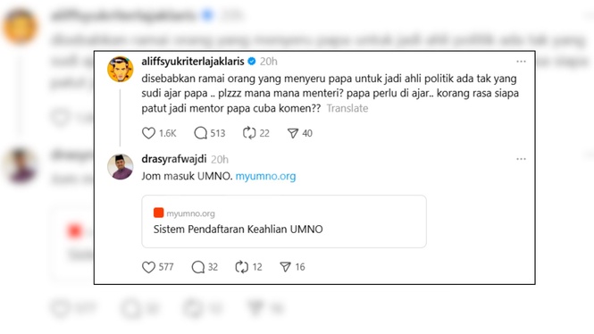 Papa laris cari mentor ahli politik, Asyraf Wajdi pelawa masuk UMNO