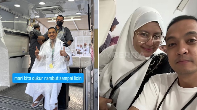 Rezeki jadi tetamu Allah, Tomok dan isteri selamat tiba di Tanah Suci tunai haji