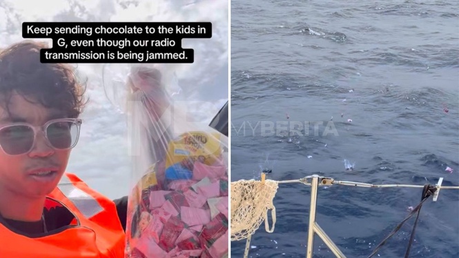 Haroqs hanyutkan coklat ke laut demi anak-anak Gaza