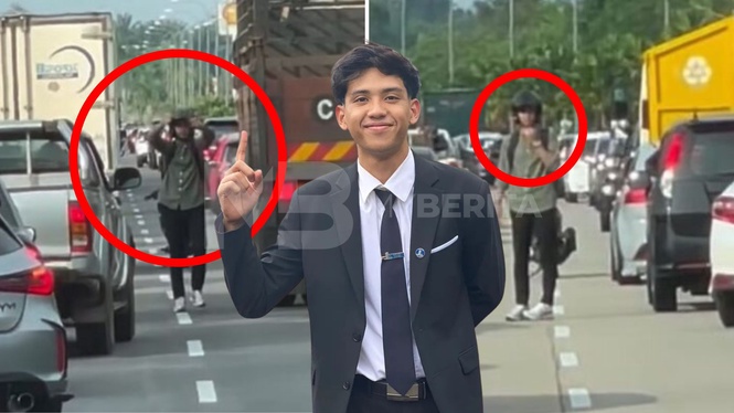 Tindakan penunggang motosikal lancarkan perjalanan ambulans raih perhatian warganet