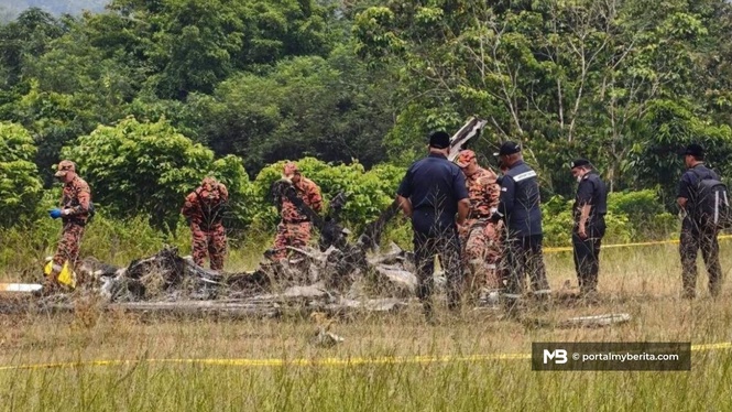 Lima mangsa helikopter terhempas ditemukan, tiada satu pun jasad sempurna dijumpai