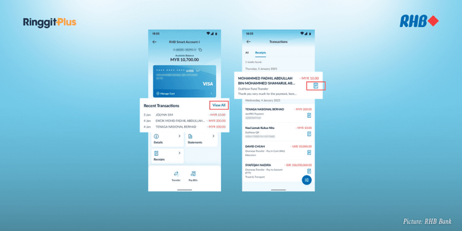 RHB Mobile Banking Now Lets You Retrieve Old Transaction Receipts - Newswav