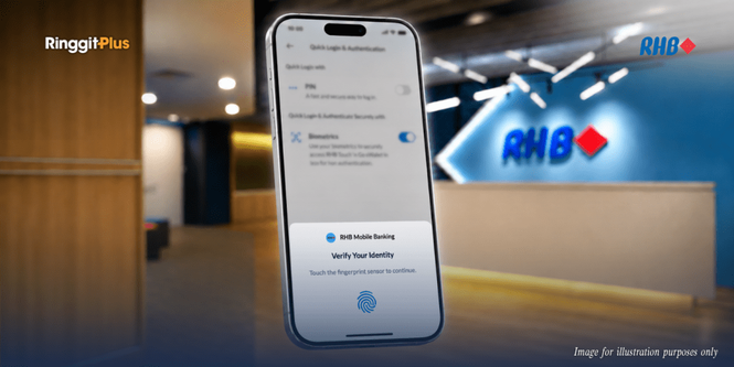Image from: RHB’s Fingerprint And Face ID Verification For Mobile Banking Is Now Live