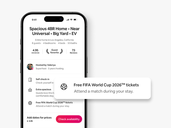 Image from: Airbnb Offers Free FIFA World Cup 2026 Match Tickets With Select Stays