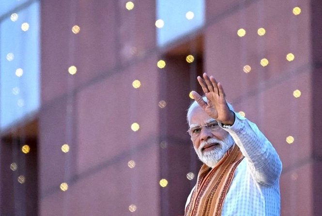 Image from: India's Modi celebrates 'record' win in opposition-held West Bengal