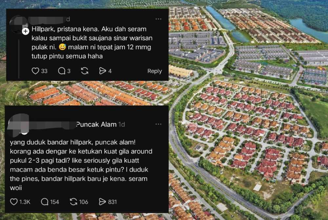 Image from: Mysterious knocking in Puncak Alam: Police increase patrols to ensure residents’ safety
