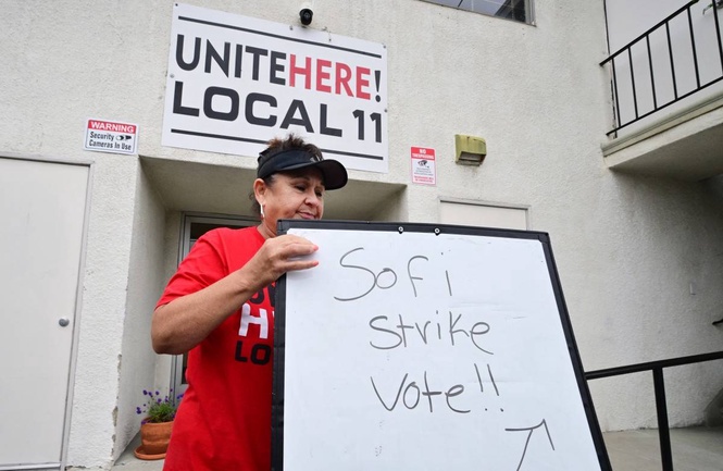 Image from: LA stadium workers threaten strike ahead of World Cup