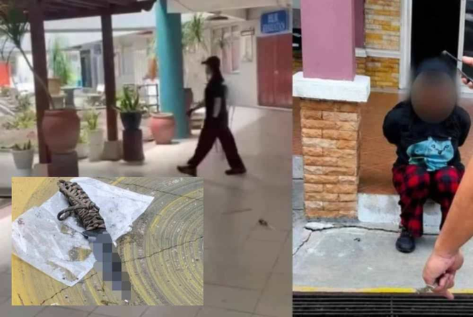 Image from: Banting school stabbing: Suspect bought knife online, took e-hailing to school