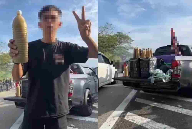 Image from: Ketum drinks sold openly at Paka R&R? Police launch probe