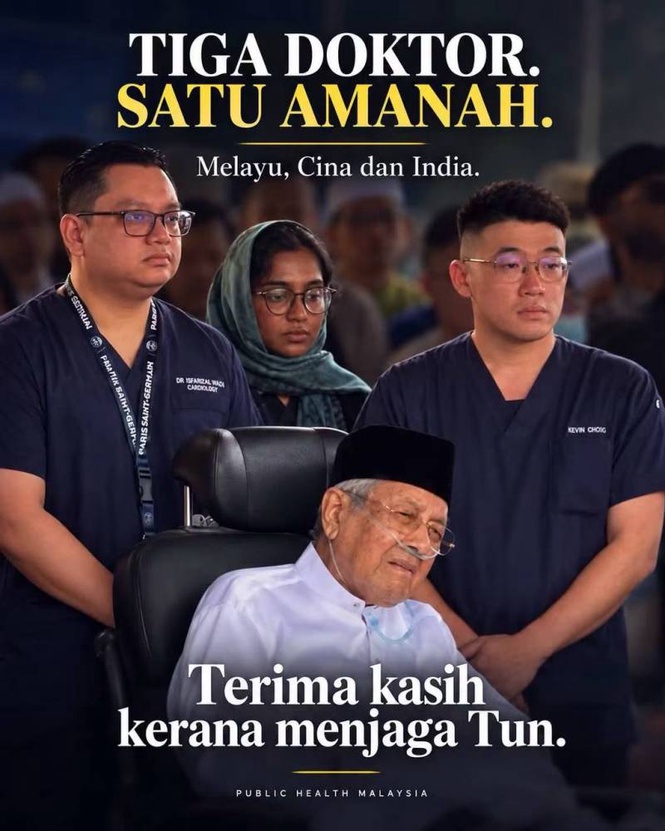Image from: ‘Thank you for taking care of Tun M’ – Three healthcare workers praised for their dedication