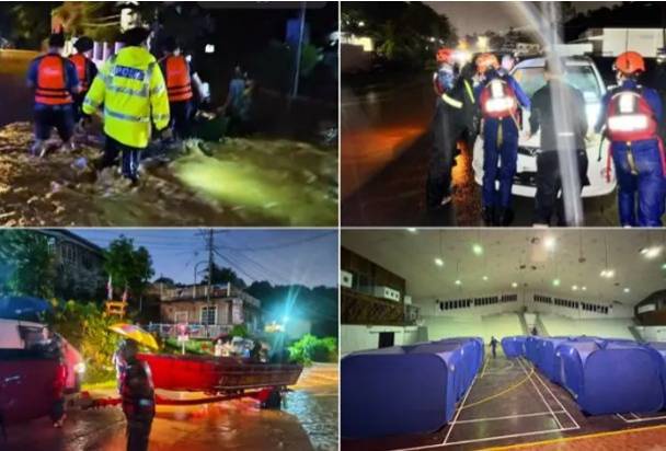 Image from: Penampang floods: 118 people evacuated to four relief centres