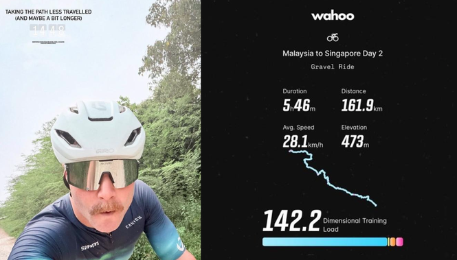 Image from: Valtteri Bottas swaps plane for bicycle from Sepang to Singapore ahead of next F1 race