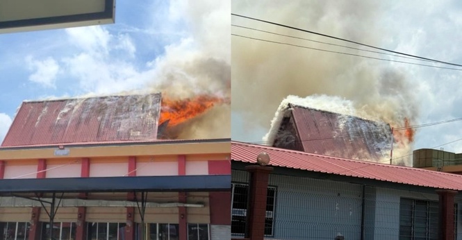 Dewan MRSM Kuantan Terbakar