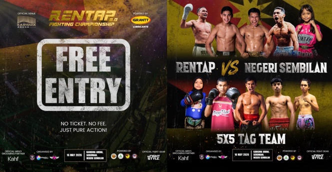 Rentap Fighting Championship 8.0 Bawa Aksi Muay Thai Antarabangsa ke Negeri Sembilan 16 Mei Ini