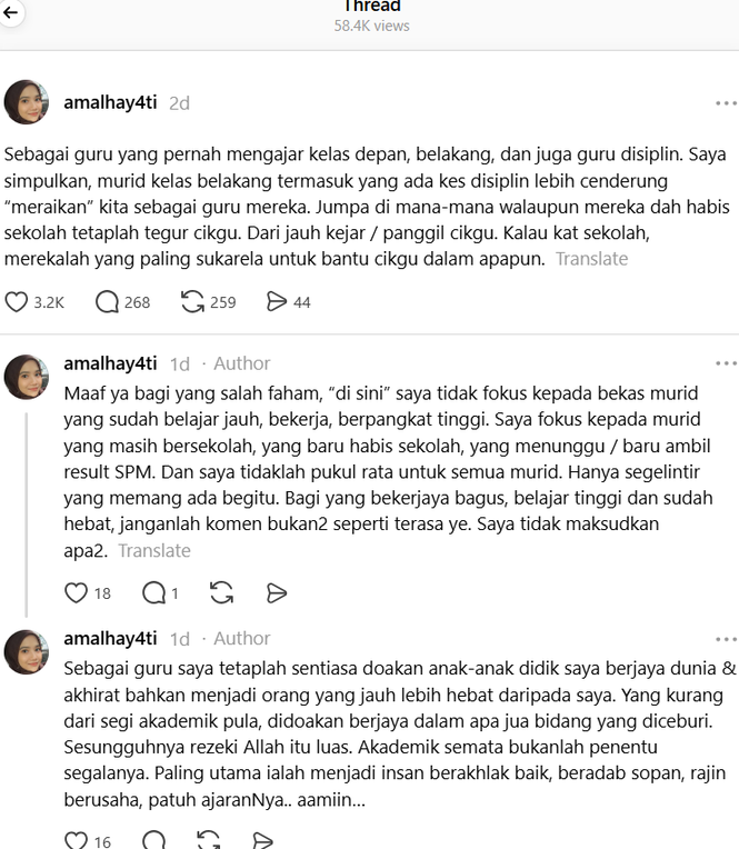 “Budak Kelas Belakang Selalu Lagi Hargai Guru?” Perkongsian Cikgu Ini Undang Perbincangan