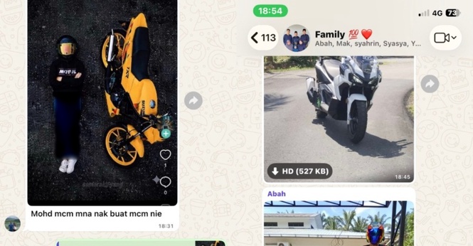 Bila Bapa Nak Ikut Trend Bergambar Dengan Motor, Reaksi Anak Cuit Hati Ramai