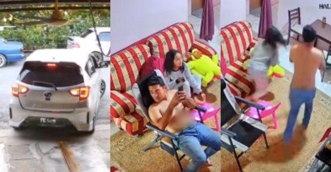 Belum Sempat Ibu Masuk Rumah, Berdekah Tengok Gelagat Dua Beranak Lari Nak Mandi