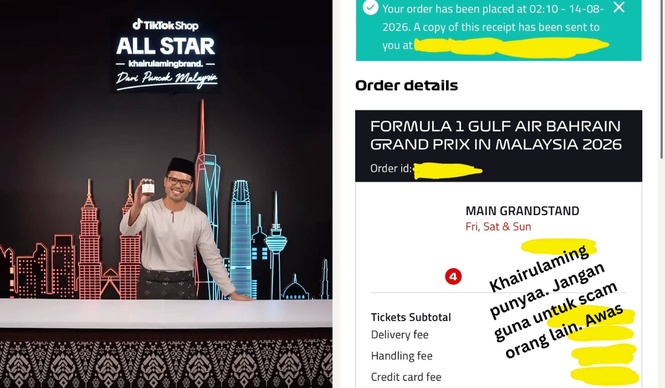 Keajaiban Berlaku, Khairul Aming Kongsi Trik Beli Tiket F1 Walaupun Sudah “Sold Out”