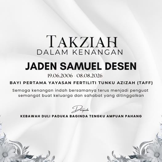 Tunku Azizah Dukacita Atas Pemergian Bayi Pertama TAFF