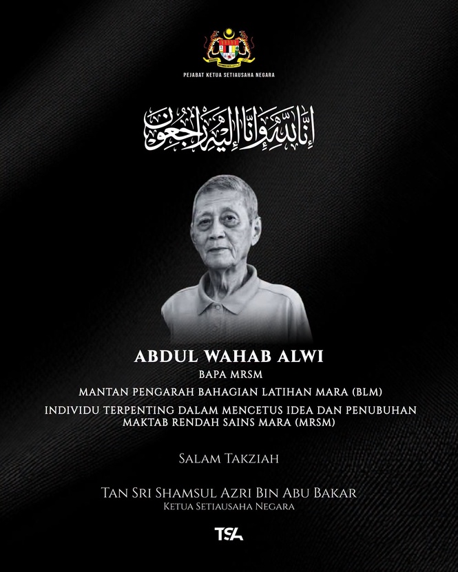 "Bapa MRSM" Meninggal Dunia