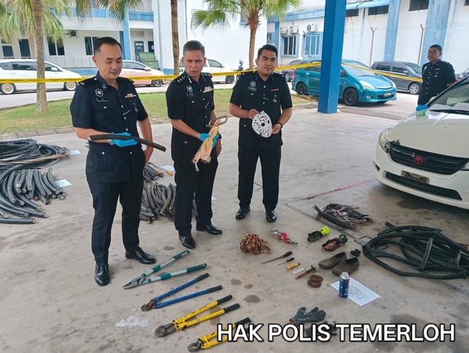 Tujuh Individu Ditahan Disyaki Terlibat Kes Curi Kabel Di Temerloh, Mentakab
