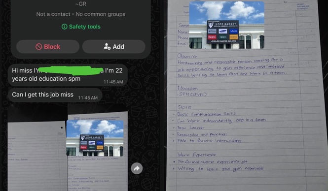 Tulis Resume Atas Kertas Kajang, Usaha Pemuda Ini Cari Kerja Curi Perhatian Ramai