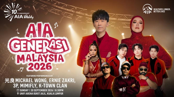 Konsert AIA Generasi Malaysia 2026 Rai 10 Tahun Program AIA Vitality