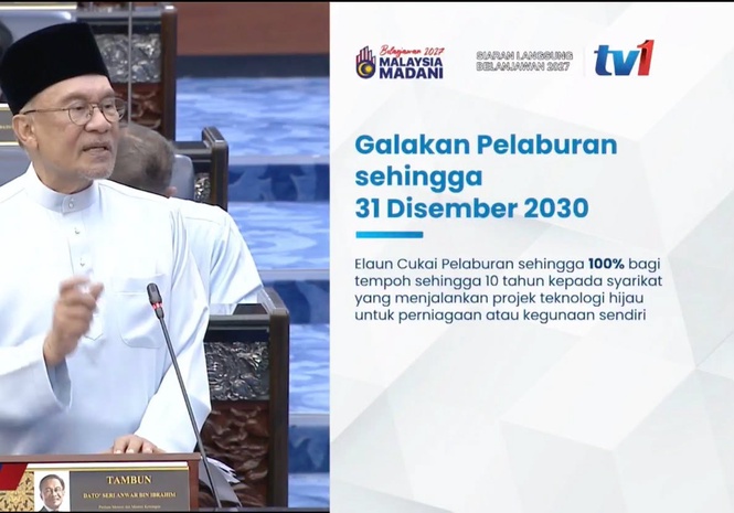 Belanjawan 2027: Kerajaan Melanjutkan Galakan Cukai Bagi Teknologi Hijau Dan Lestari Hingga Disember 2030