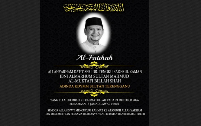 Adinda Sultan Terengganu Mangkat
