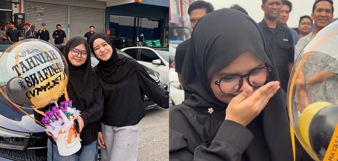 Tak Sampai Setahun Bekerja, Wanita Berjaya Beli Kereta Diraikan Rakan Sekerja