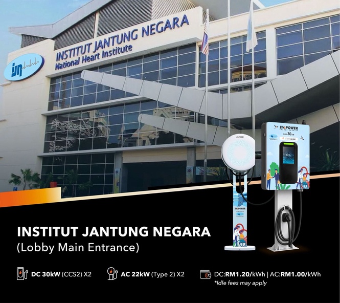 EVPower deploys 30kW DC and 22kW AC charge points at IJN, now 50% off for limited time