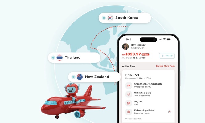 E-Roaming: Tune Talk offers free Data Roaming in 13 countries on Epik+ 50, Family and Epik+ Family Safe Plans