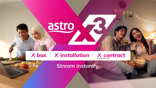 Astro X3 lets you stream instantly with no box or installation, from RM39.99/month