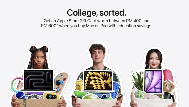 Apple Back to School 2026: Get up to RM600 Gift Card when you buy Mac or iPad