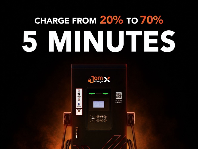 JomChargeX: Up to 1200kW Ultra-fast DC Charging, 20-70% in 5 min