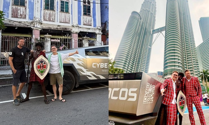 Image from: Tesla Cybertruck on Malaysian roads? Meet the Cyberlocos on their world record quest