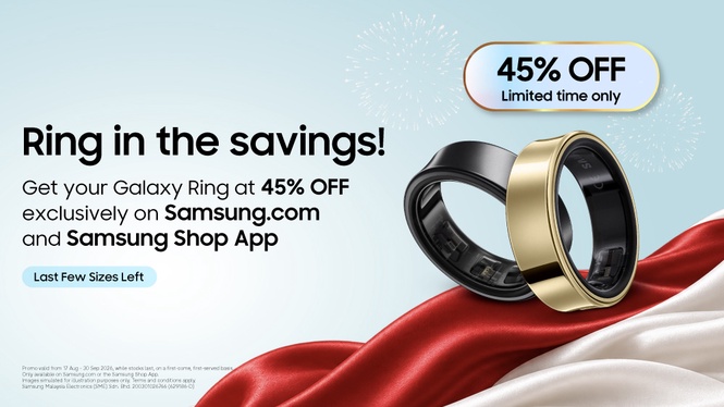 Image from: 配合大马国庆 现入手Samsung Galaxy Ring可享45%折扣