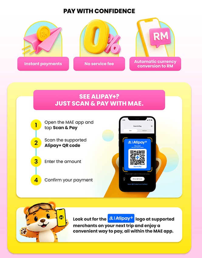 Image from: 马银行MAE整合Alipay 可直接在中港韩菲寮扫码支付