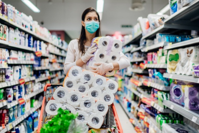 Shoppers panic buy toilet roll after government call to stockpile