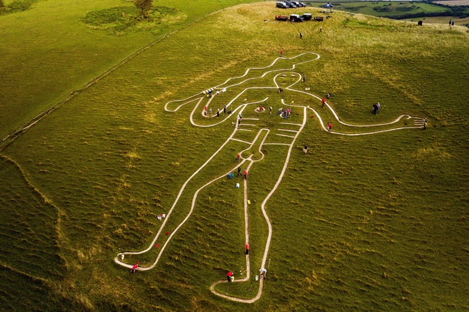 Cerne Abbas Giant gets early makeover as extreme weather takes toll