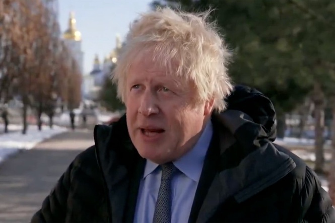 Boris Johnson hits out at Putin after Russian drone struck train behind his