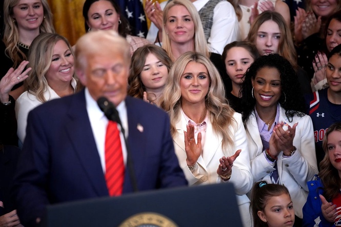 Riley Gaines comes to Trump’s defense after he rips her criticism of AI-generated Jesus post