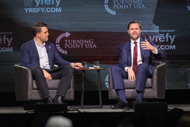 JD Vance heckled at Turning Point USA event as supporters turn their back on Trump